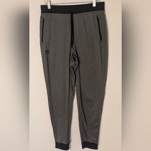 Under Armour Men's Gray Elastic Waist Pull-On Drawstring Sweatpants Sz L Loose